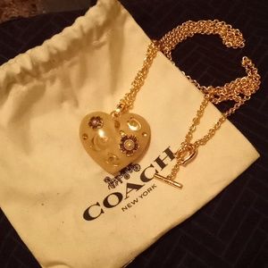 Coach Signature Heart Necklace